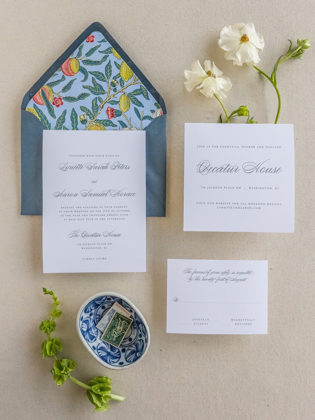 Classic Script Wedding Invitation - Lively House & Home - Wedding Invitations