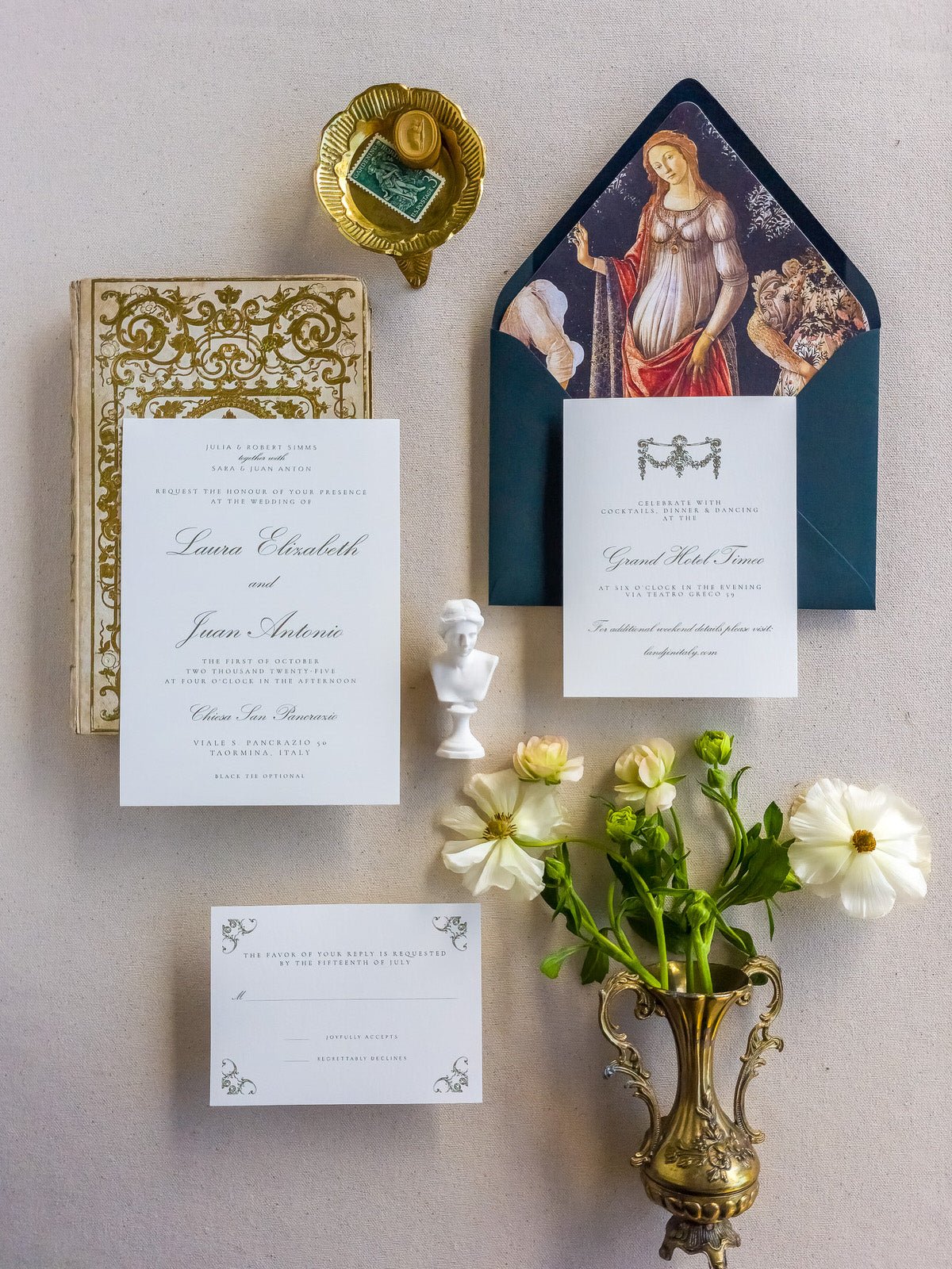 Italian Angel Wedding Invitations - Two - Piece - Lively House & Home - Wedding Invitations
