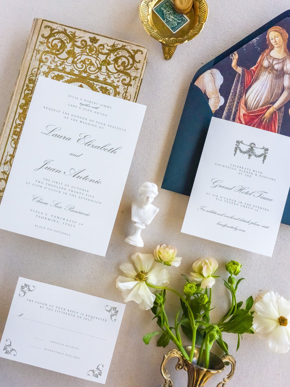 Italian Angel Wedding Invitations - Two - Piece - Lively House & Home - Wedding Invitations