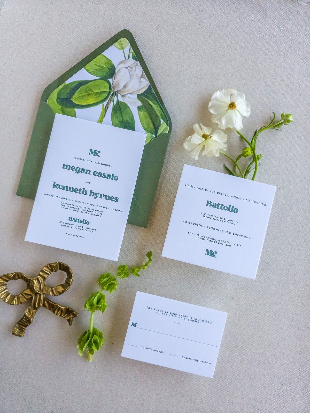 Modern and Colorful Wedding Invitations - Two - Piece - Lively House & Home - Wedding Invitations