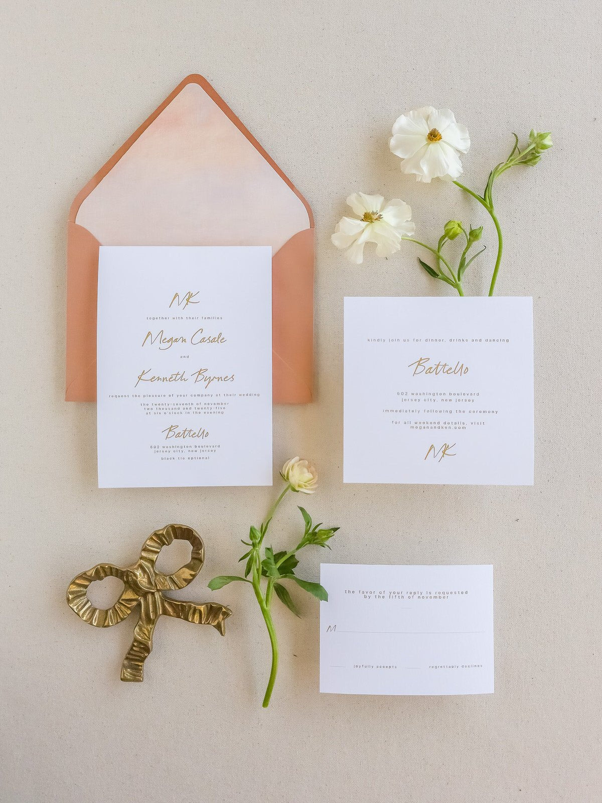 Modern and Colorful Wedding Invitations - Two - Piece - Lively House & Home - Wedding Invitations