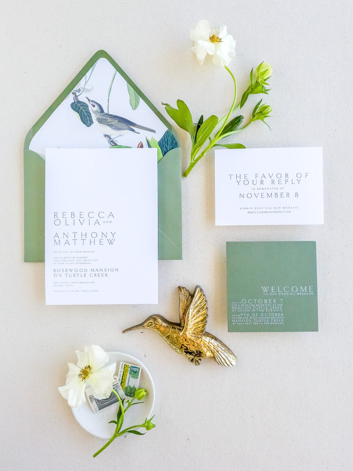Modern Wedding Invitations - Two - Piece - Lively House & Home - Wedding Invitations