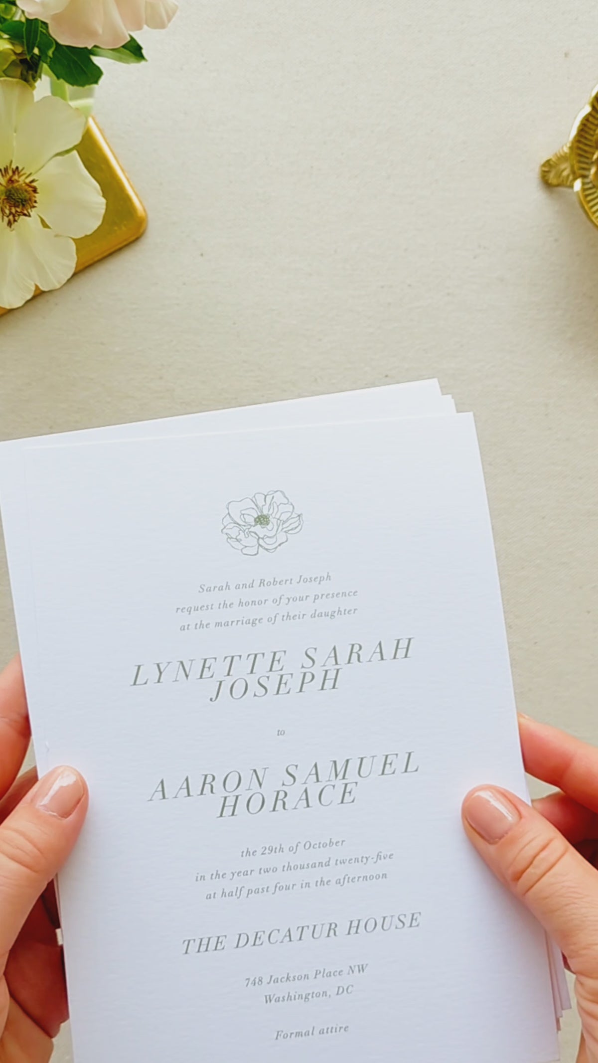 Modern Classic Wedding Invitation