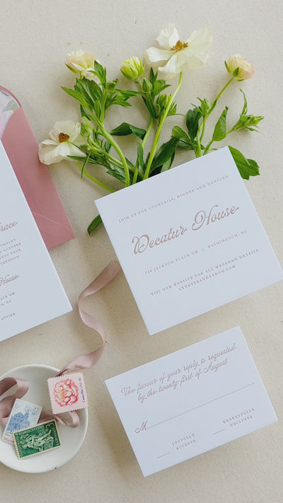 Classic Script Wedding Invitations
