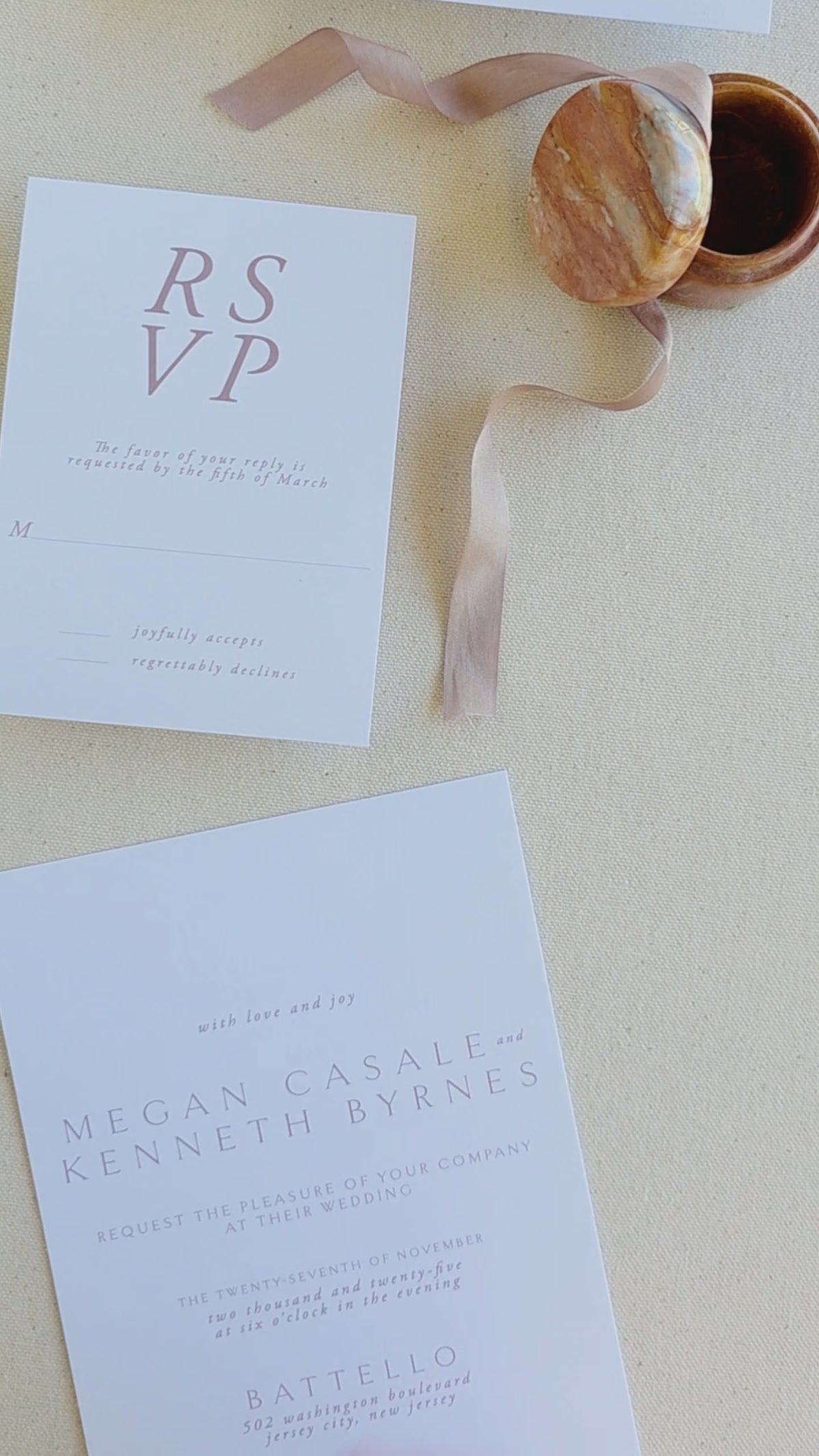 Modern Romantic Wedding Stationery
